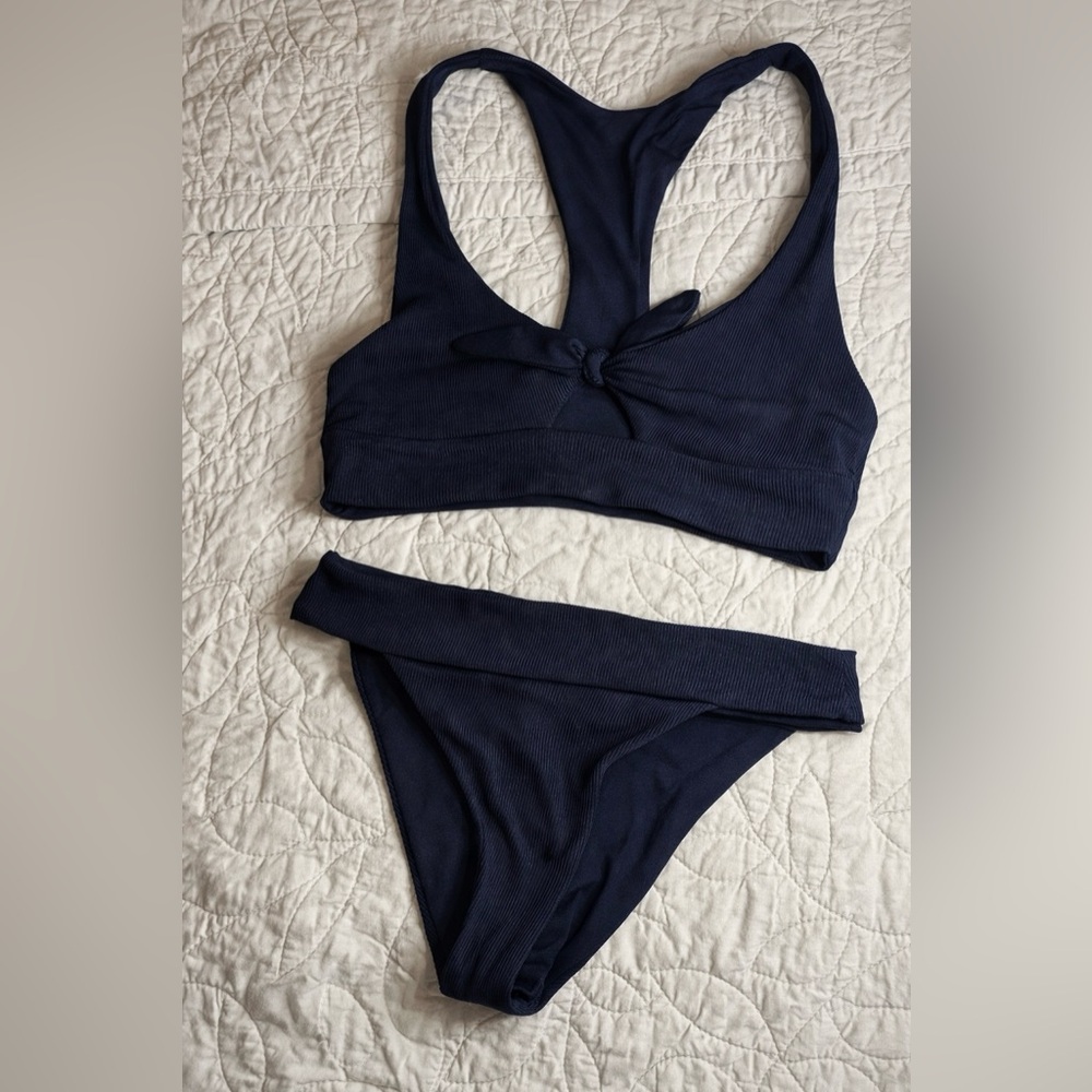 L*Space Tara top Veronica bottom black Bikini Set. Size Medium fits